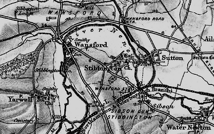 Old map of Stibbington in 1898