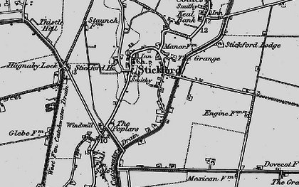 Old map of Stickford in 1899