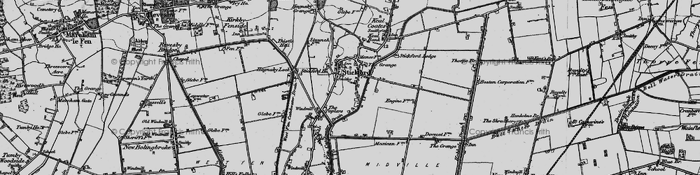 Old map of Stickford in 1899