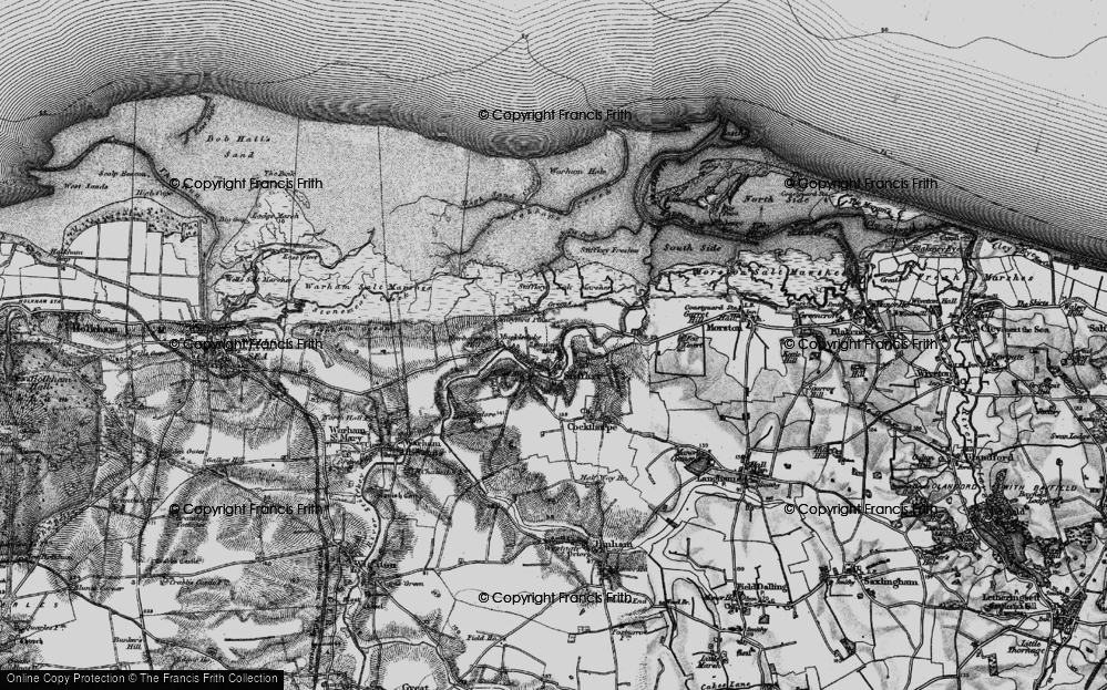 Old Map of Historic Map covering Blakeney Harbour in 1899
