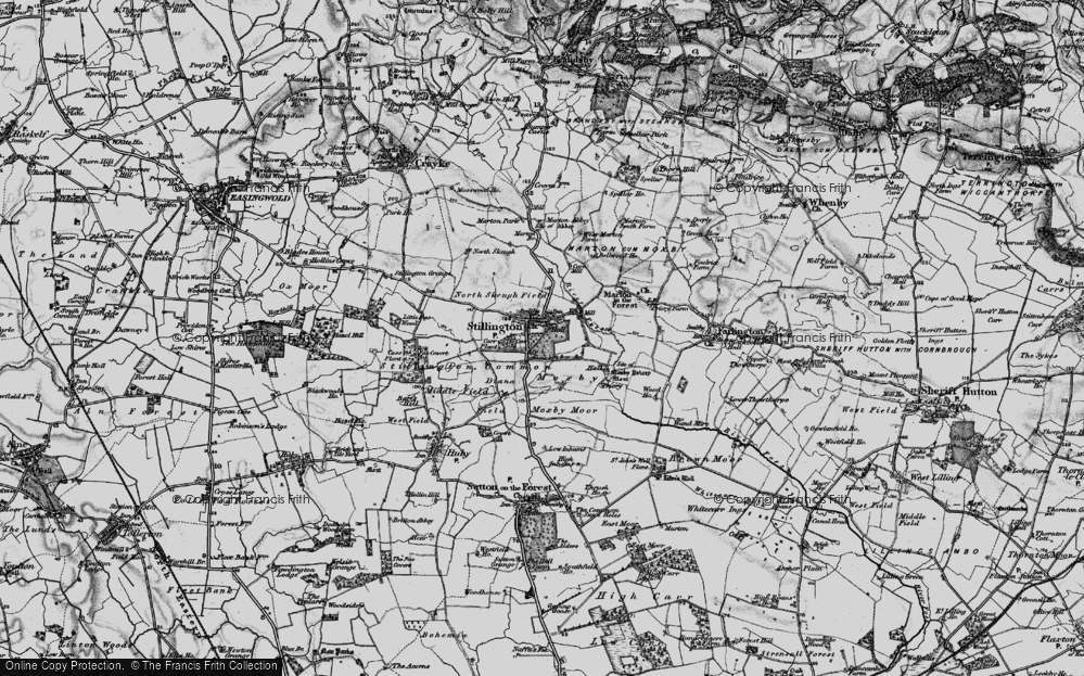 Old Map of Stillington, 1898 in 1898