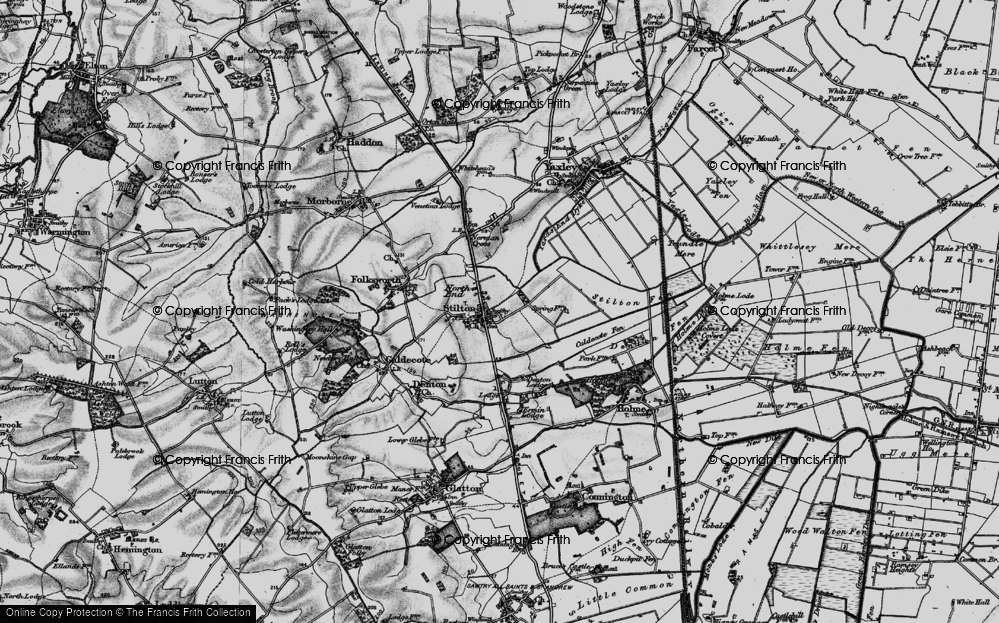 Old Map of Stilton, 1898 in 1898