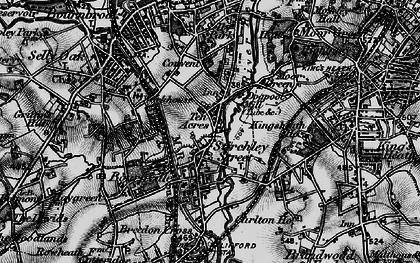 Old map of Stirchley in 1899