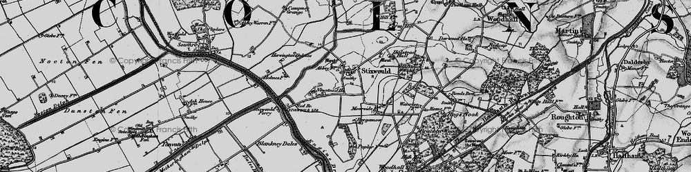 Old map of Bergamoor in 1899