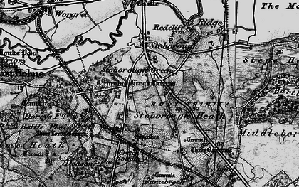 Old map of Stoborough Green in 1897
