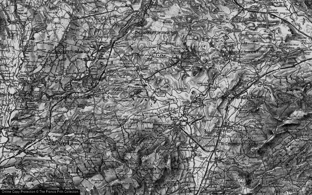 Old Map of Stock, 1898 in 1898