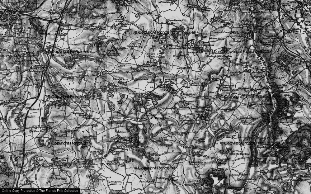 Old Map of Stock Green, 1898 in 1898