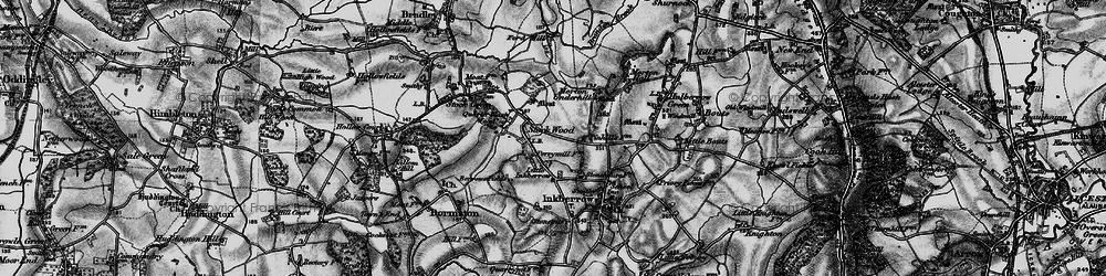 Old map of Stock Wood in 1898