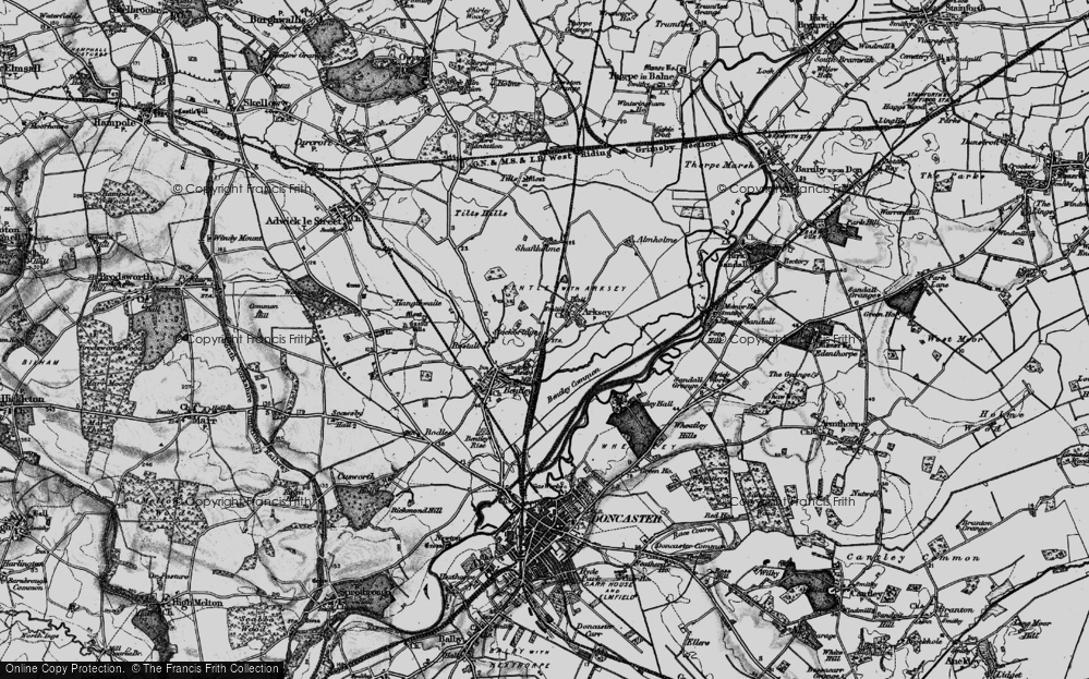Old Map of Stockbridge, 1895 in 1895