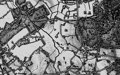 Old map of Stockbridge Village in 1896