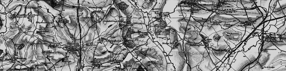 Old map of Stockerston in 1899