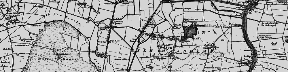 Old map of Stockholes Turbary in 1895