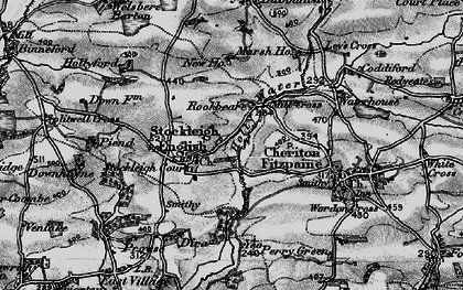 Old map of Stockleigh English in 1898