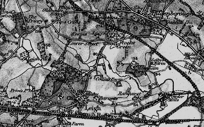 Old map of Stocks Green in 1895