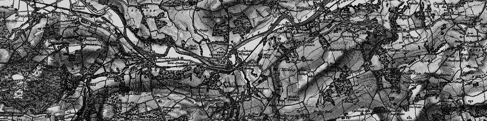 Old map of Stocksfield in 1898