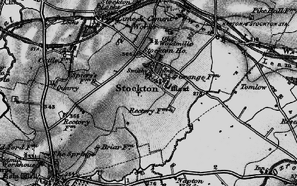 Old map of Southam Fields in 1898