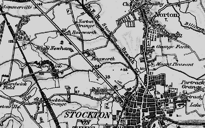 Old map of Stockton-on-Tees in 1898