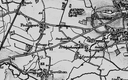 Old map of Stockwitch Cross in 1898