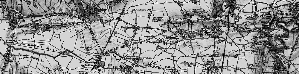 Old map of Stockwitch Cross in 1898