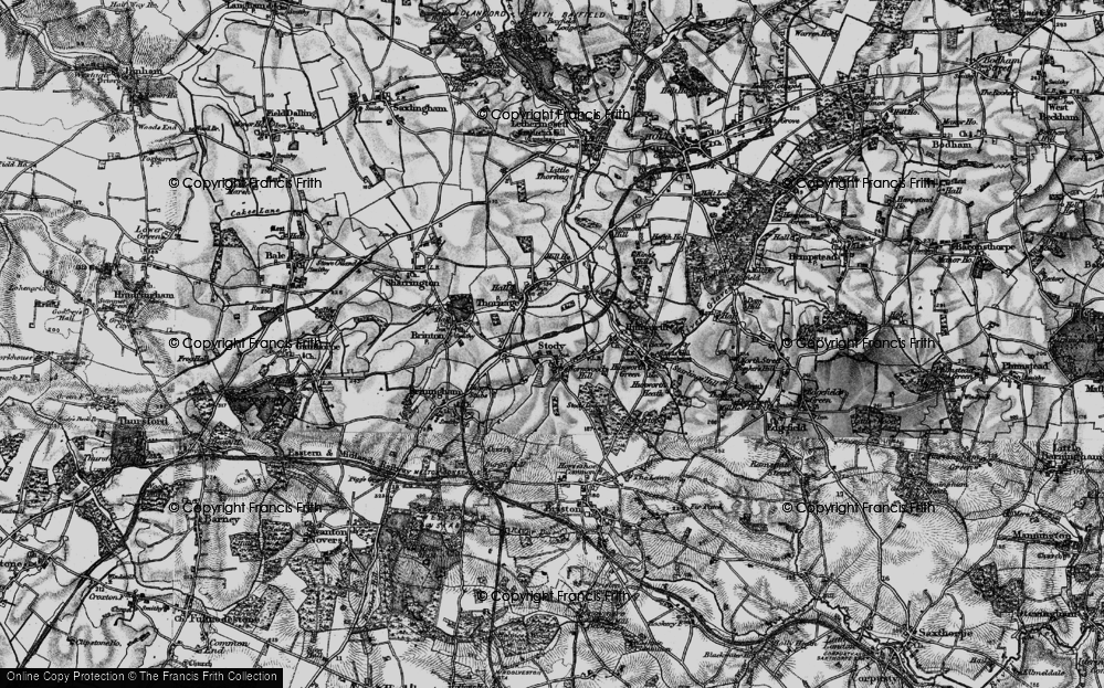 Old Map of Stody, 1899 in 1899