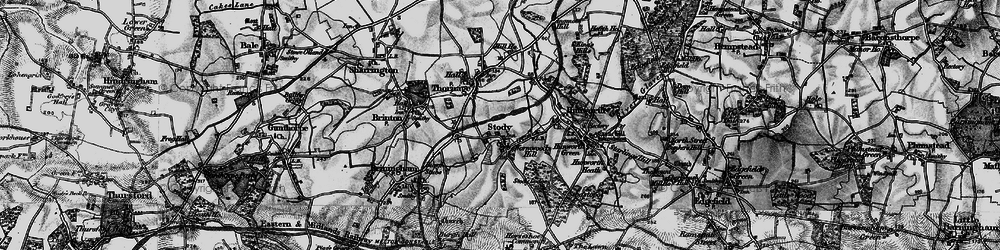 Old map of Stody in 1899