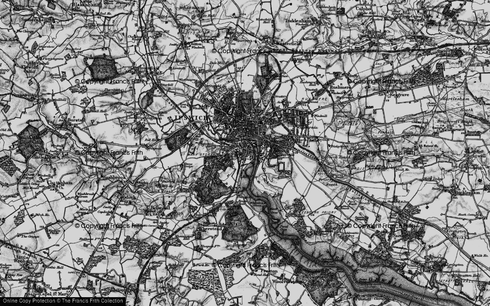 Old Map of Stoke, 1896 in 1896