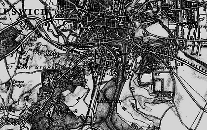 Old map of Stoke in 1896