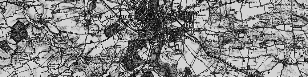 Old map of Stoke in 1896
