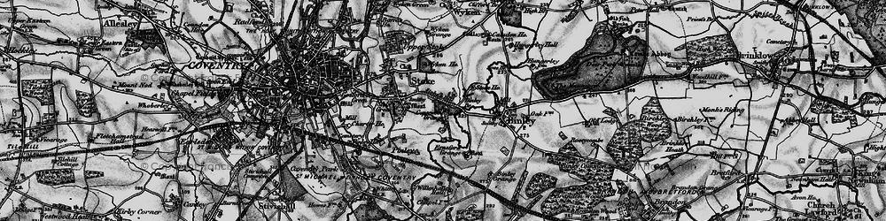 Old map of Stoke in 1899