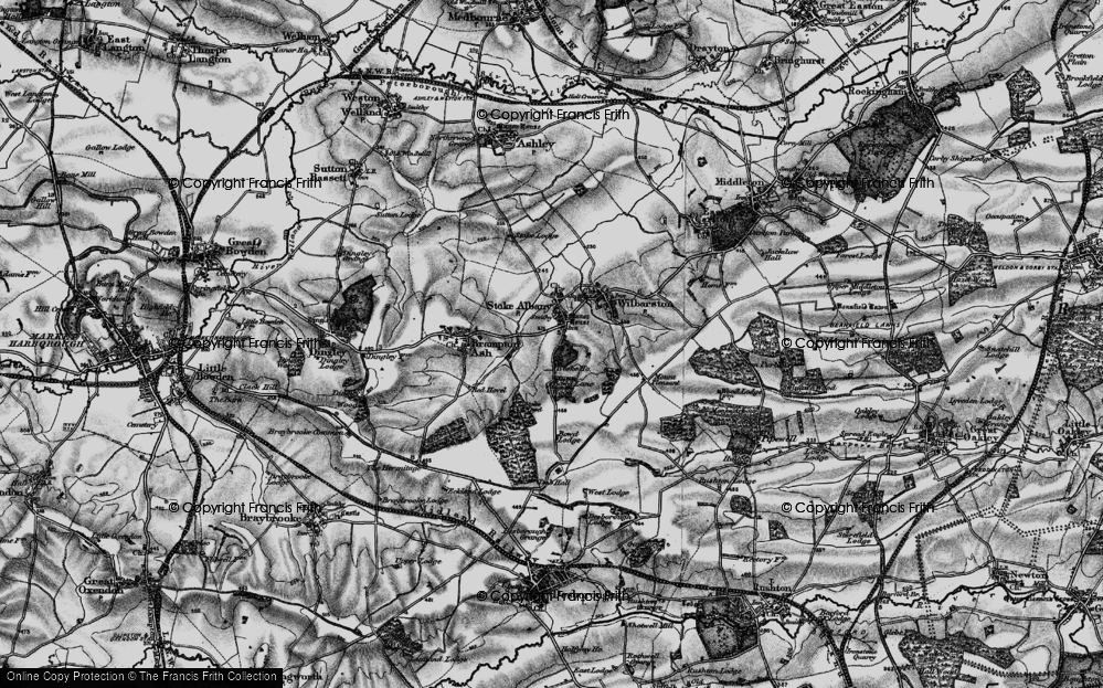 Old Map of Historic Map covering Bowd Lane Wood in 1898