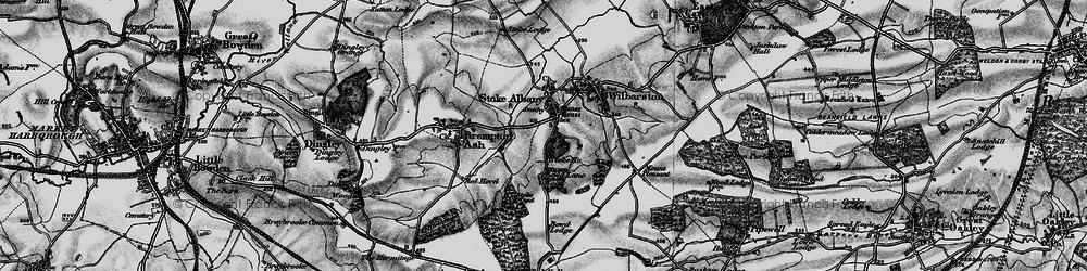 Old map of Stoke Albany in 1898