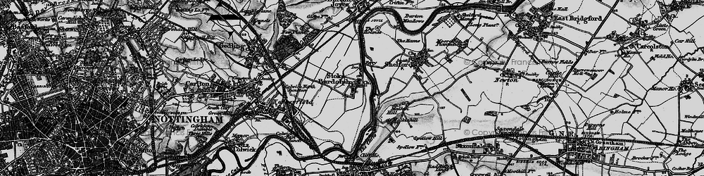 Old map of Stoke Bardolph in 1899