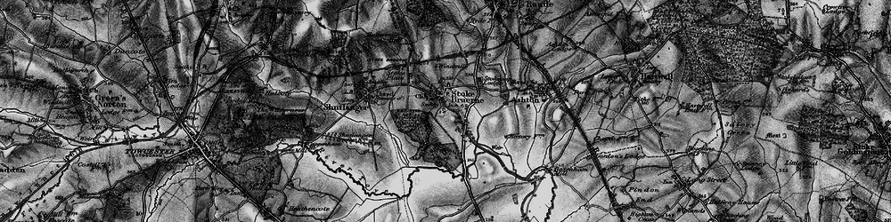 Old map of Stoke Bruerne in 1896