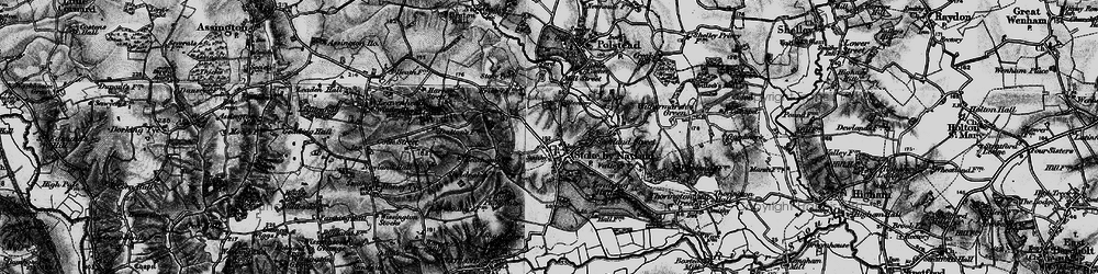 Old map of Stoke-by-Nayland in 1896