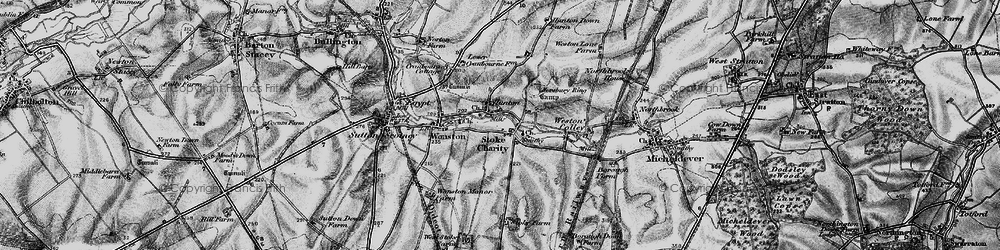 Old map of Stoke Charity in 1895