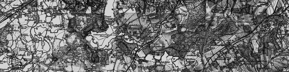 Old map of Bookham Lodge in 1896
