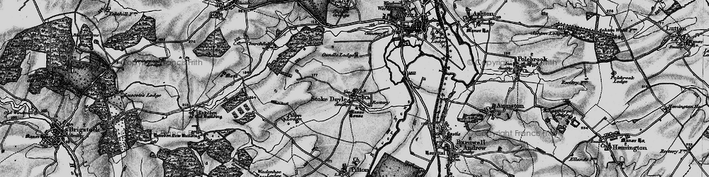 Old map of Stoke Doyle in 1898