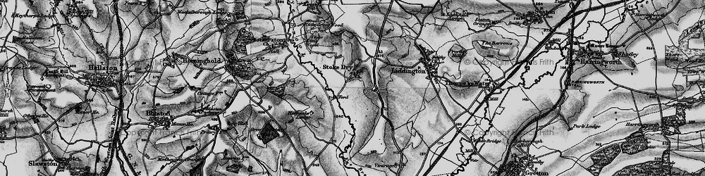 Old map of Stoke Dry in 1899