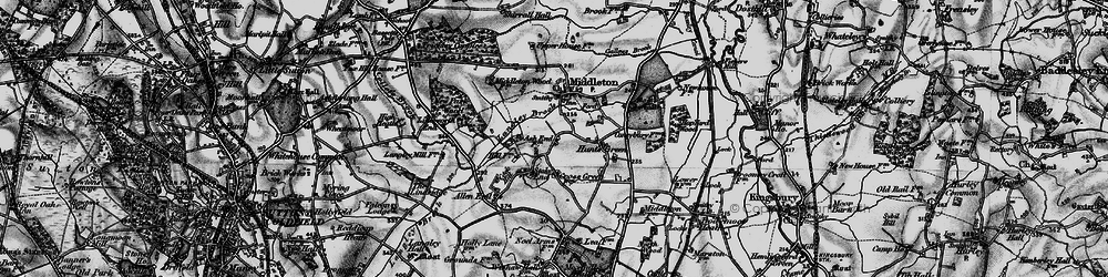 Old map of Langley Brook in 1899