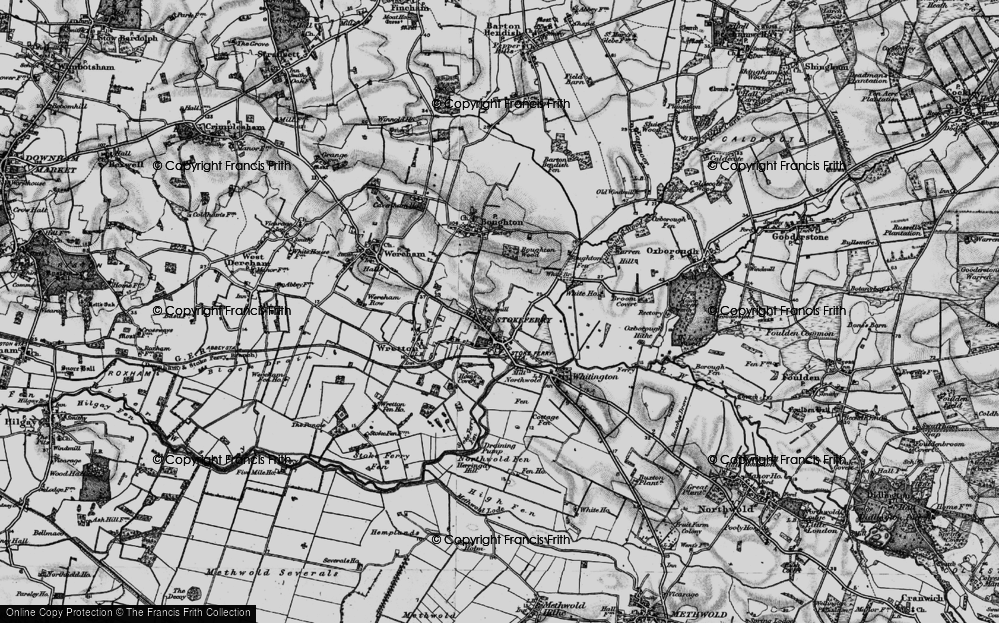 Old Map of Stoke Ferry, 1898 in 1898