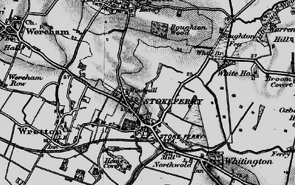 Old map of Stoke Ferry in 1898