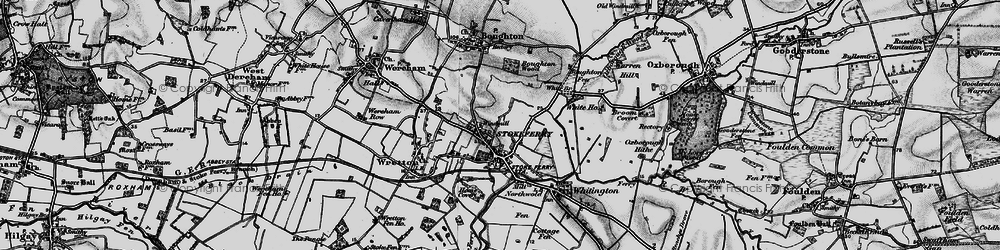 Old map of Stoke Ferry in 1898