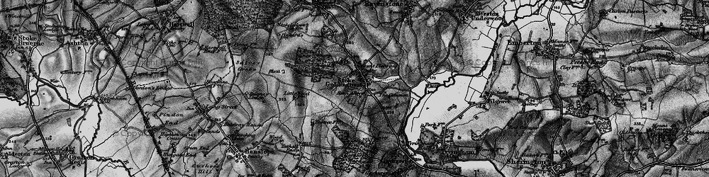 Old map of Stoke Goldington in 1896