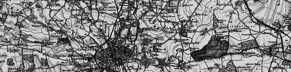 Old map of Stoke Heath in 1899