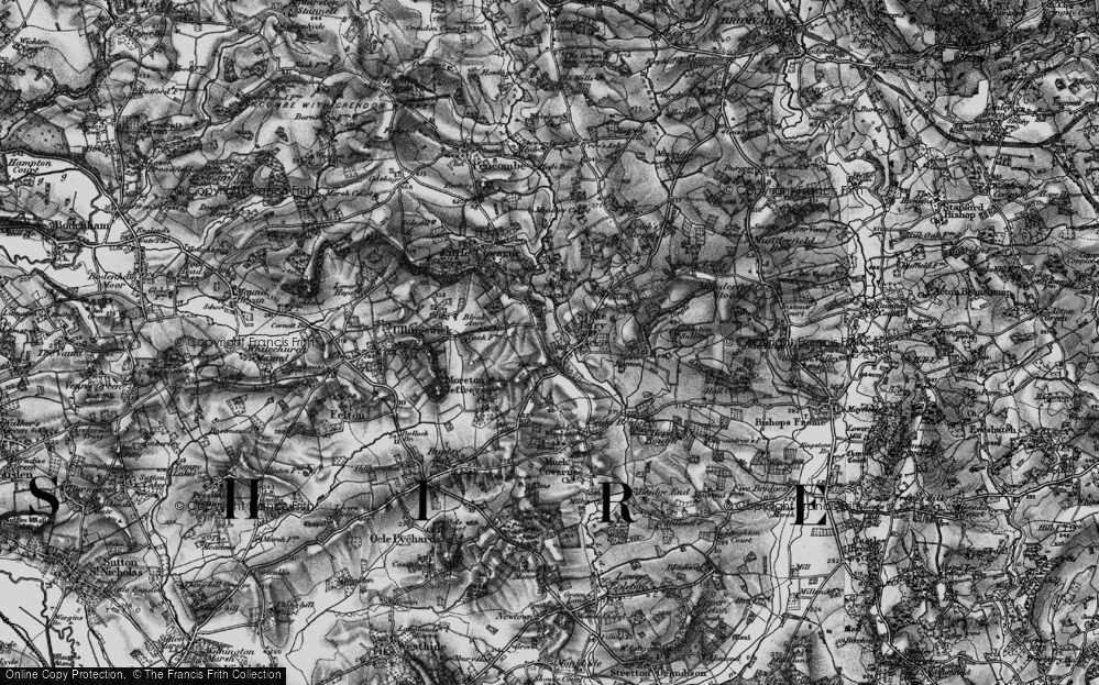 Old Map of Stoke Hill, 1898 in 1898