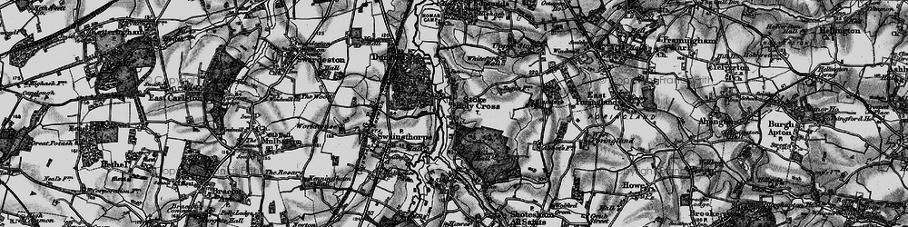 Old map of Stoke Holy Cross in 1898