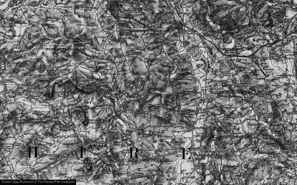 Old Map of Stoke Lane, 1898 in 1898