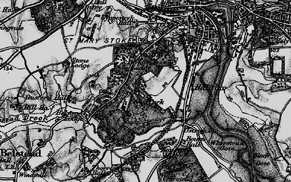 Old map of Stoke Park in 1896