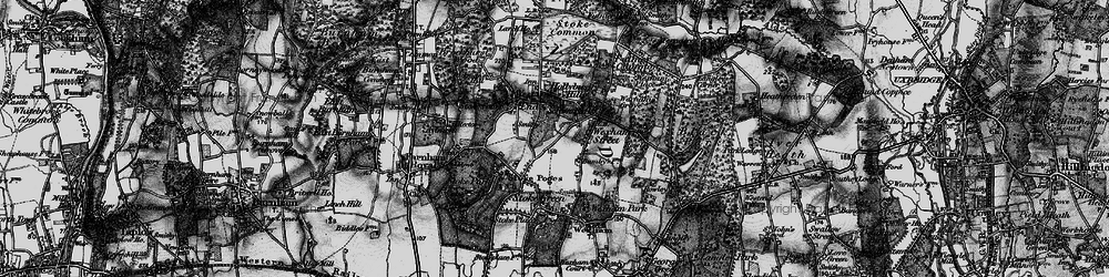 Old map of Stoke Poges in 1896