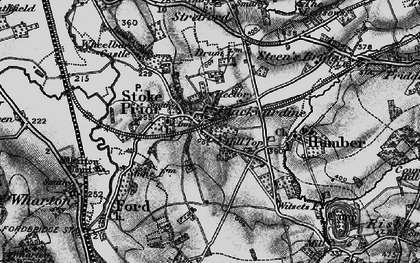 Old map of Stoke Prior in 1899